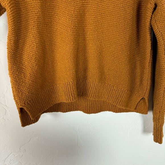 Madewell Sweater Pullover Sweatshirt Arden V Neck Cropped Brown‎ Knit Ribbed Top - Picture 5 of 8